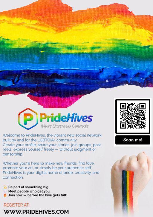 Pridehives flyer for promotion